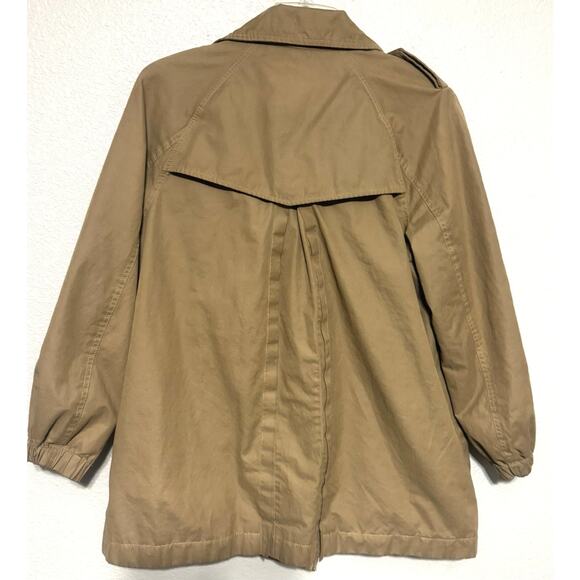 Ann Taylor LOFT Double Breasted Trench Jacket Women’s Sz Large Brown Tan Camel - Picture 6 of 7